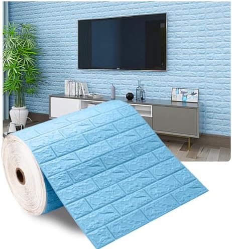 Queenbox 27.6x393.7 in Faux Brick Peel and Stick Foam Soft Waterproof Wall Panel - Image 2
