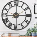16 Inch Black Metal Roman Numerals Wall Clocks by MuZi+famlily