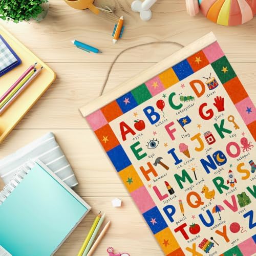 madalo Colorful Educational Alphabet Wall Art Poster Hanger Frame 12x16 - Image 7