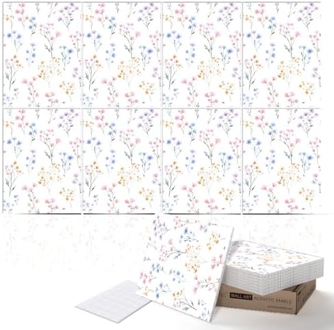 PINWELIFE® Acoustic Art Tiles – 8-Pack 12"x16" Sound Absorbing Panels, Seamless by PinwelifeWallArt%EF%BD%9CAcousticPanels
