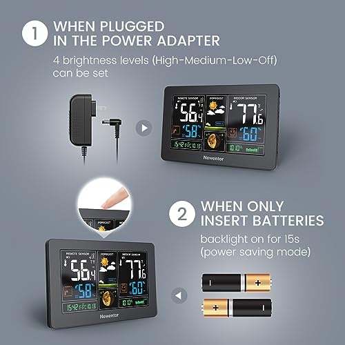 Newentor Weather Station Wireless Indoor Outdoor Thermometer - Image 4