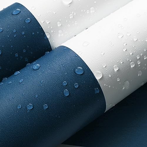 Guvana 394"x17.7" Striped Peel and Stick Wallpaper Blue and White Self-Adhesive - Image 6