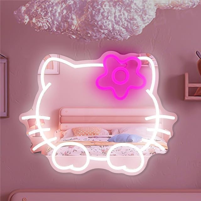 Anime Hello Kit Mirror Neon sign Dimmable Led Neon Mirror Sign - Image 6