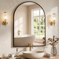 NEWBULIG 38"X30" Arched Bathroom Wall Mirror by NEWBULIG