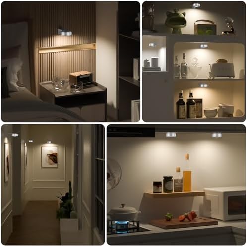 3 Pcs Picture Lights, Rechargeable Battery Operated Dimmable 3-Color Wall Light - Image 4