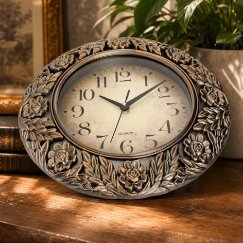 13 Inch Vintage Wall Clock, Silent Decorative Wall Clocks, Non-Ticking Retro - Image 5