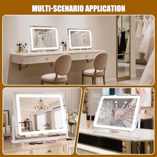 Vanity Mirror with Lights 22"×17", Large LED Makeup Mirror with Light, Smart - Image 6
