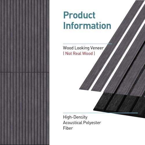 UMIACOUSTICS 6 Packs Acoustic Panel, 47.2 x 23.6 Inches Decorative Sound Proof - Image 2