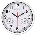 8 Inch White Wall Clock Silent Wall Clocks by Vigorwise
