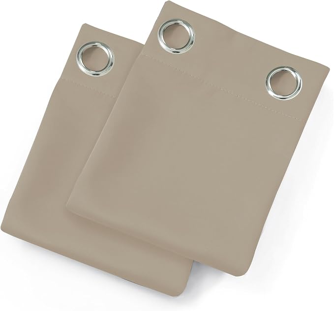 LEMOMO Khaki Thermal Blackout Curtains/38 x 63 Inch/Set of 2 Panels Room - Image 9