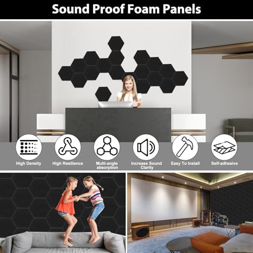 12 Pack Acoustic Panels Self Adhesive Sound Proof Foam, High Density Sound - Image 2