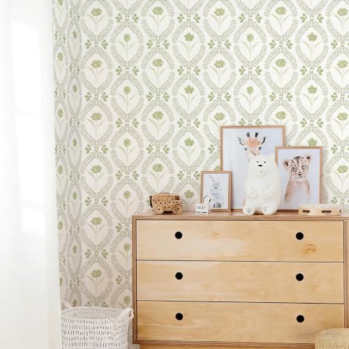 Orainege Peel and Stick Wallpaper Floral Vintage Stick on Wall Paper - Image 7