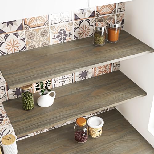Taupe Grey Wood Countertop Peel and Stick Natural Wood Contact Paper Grey Brown - Image 5