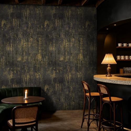 Arthome Black Gold Wallpaper Peel and Stick Contact Paper 17" x 240" - Image 2