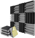 12 Pack Self-Adhesive Sound Proof Foam Panels, High Resilience Sound Proofing by LIGHTDESIRE
