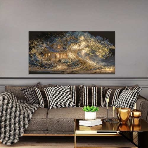 I@U Gold Tree vintage Canvas Wall Art Pictures - Image 6