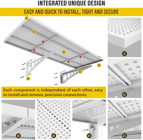 Aecxm 4-Pack 1.64x4ft Adjustable Garage Wall Shelving 1120lbs Load Capacity - Image 6
