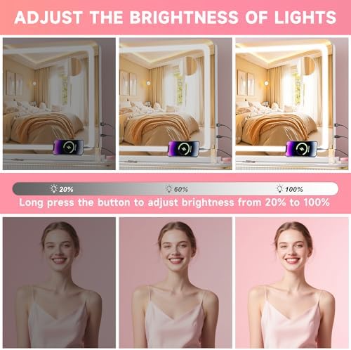 Vanity Mirror with Lights, Dimmable 3 Modes, Memory Function, Smart Touch - Image 5