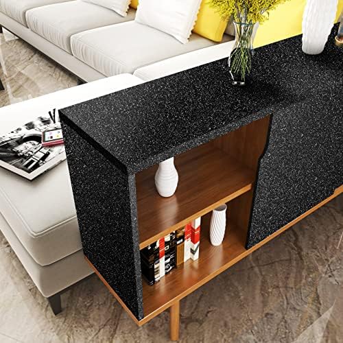 Stickyart 15.8"x275.6" Black Peel and Stick Glitter Wallpaper Self Adhesive - Image 5