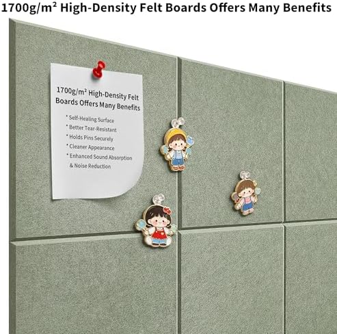 1/2'' Thick Felt Bulletin Cork Board Tiles - Image 6