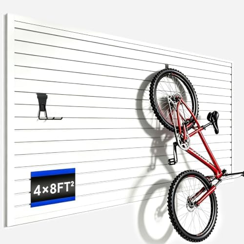 PVC Slatwall Panels, 4 ft x 8 ft Garage Wall Storage Systems by Fivaz