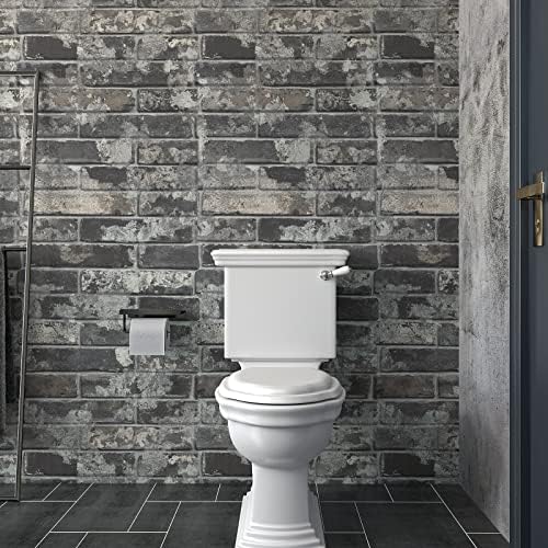 VaryPaper 15.7''x78.7'' Grey Brick Wallpaper Peel and Stick 3D Faux Brick Wall - Image 5