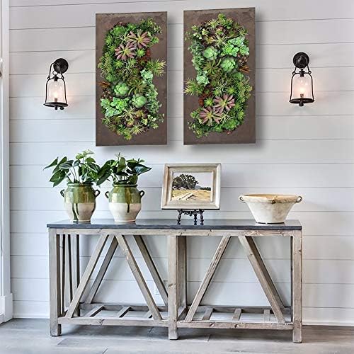 Modern Home Living Wall Galvanized Steel/Zinc Succulent Planter, Wall Mounted - Image 4