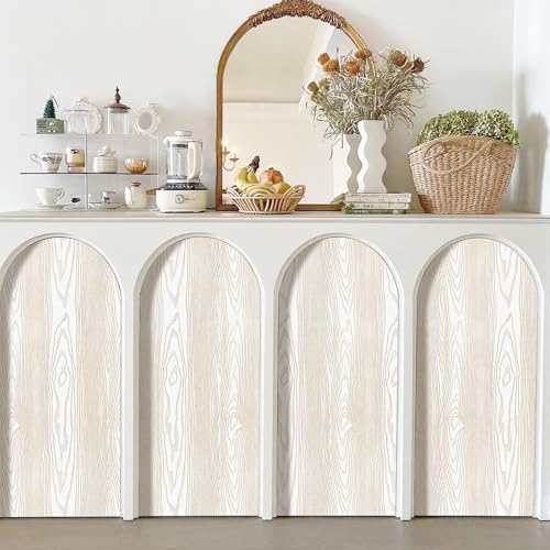 White and Gold Wood Contact Paper 17.3"x200" Peel and Stick Wallpaper - Image 7