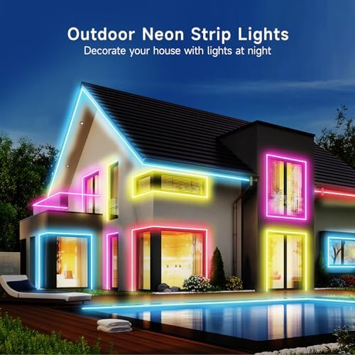 KANTUTOE LED Neon Rope Lights, 13.1ft RGB LED Light Strip, 24V Music Sync - Image 4