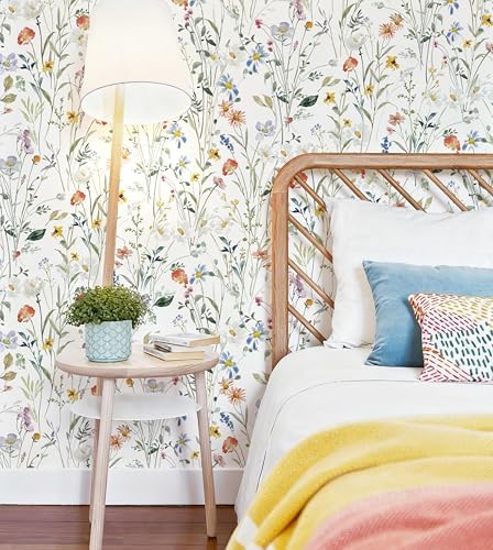 16.9''x118'' Boho Floral Peel and Stick Wallpaper Self Adhesive Wallpaper - Image 4