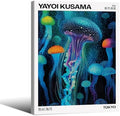 Colorful Ocean Jellyfish Wall Art Unique Japanese Animal Posters Yayoi Kusama by rumlud