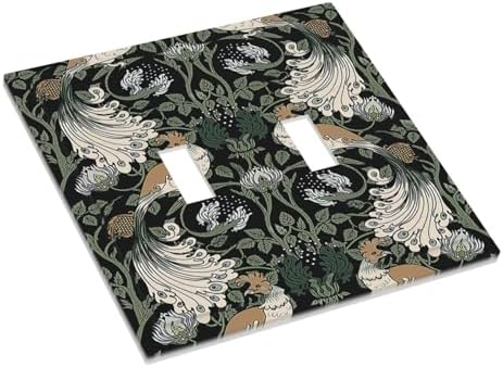 Decorative Switch Plates William Morris Vintage Floral Plants And Birds 2 Gang - Image 3
