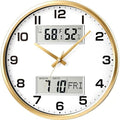 13" Gold Battery Powered Silent Wall Clock by Unknown