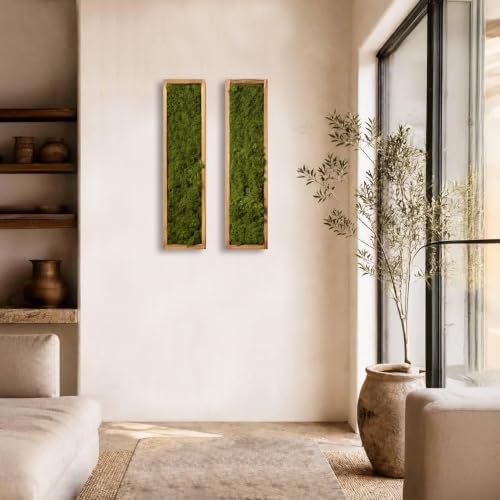 Mokof Preserved Moss Wall Art Decor, Moss Green, 2 Pack - Image 5