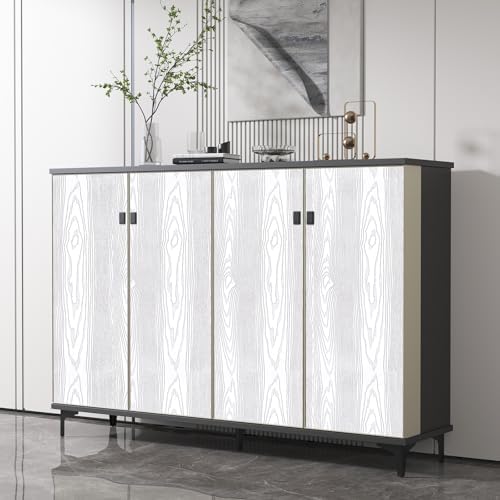 Yun-aeon White and Silver Wood Contact Paper 17.3"x200" Rustic Wooden Peel and - Image 7
