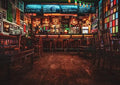 BELECO 20x10ft Fabric European Bar Backdrop Irish Pub Cafe Restaurant Counter by BELECO