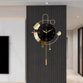 SIN&MI Wall Clock with Pendulum, Silent Non Ticking Battery Operated Modern by SINMI