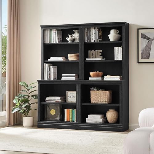 JAHRSTIM Halston Multi-Depth 5-Tier Bookshelf Shelving Unit - Image 5