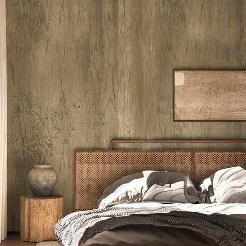 BOMENG Extra Wide Brown Wood Contact Paper Peel and Stick Wallpaper 24"x197" - Image 2