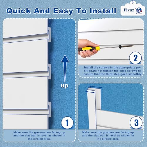 PVC Slatwall Panels, 4 ft x 4 ft Garage Wall Storage Systems - Image 4