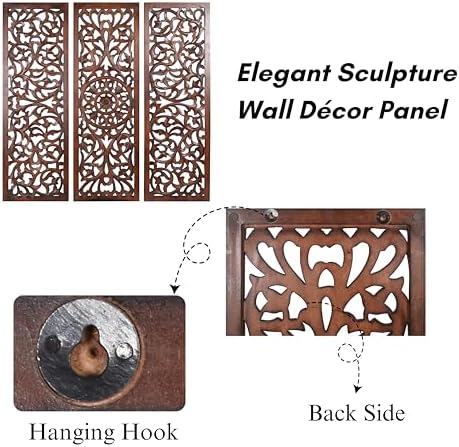 The Wooden Town Carved Wood Wall Art, 36x12 in - Image 3