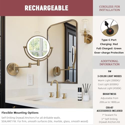 Makeup Mirror Wall Mounted - Image 2