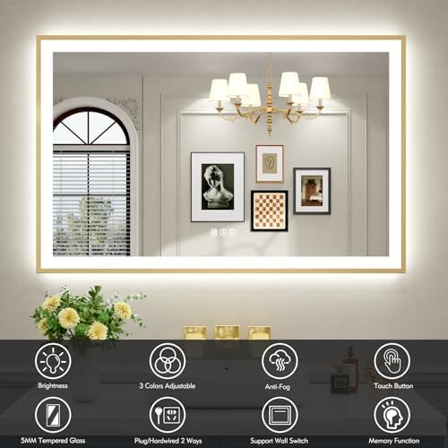 55x36 Inch LED Bthroom Mirror - Image 2
