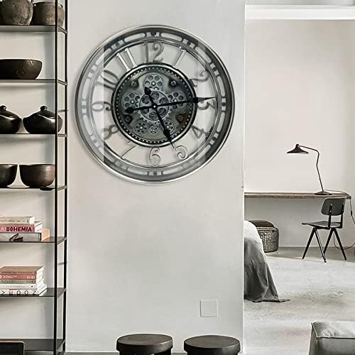 Real Moving Gears Wall Clock Large Modern Metal Clocks - Image 5