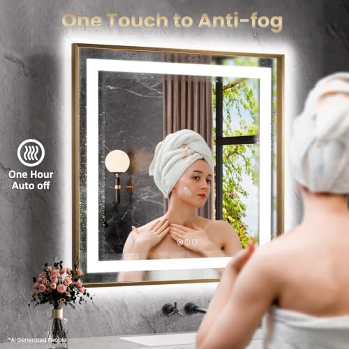 Amorho 40"X36" LED Bathroom Mirror - Image 5