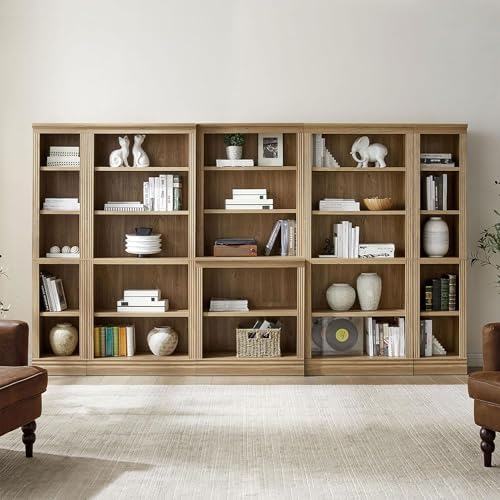 JAHRSTIM Halston Bookshelf, 5-Tier Tall Deep Storage Shelf, Adjustable Open - Image 6