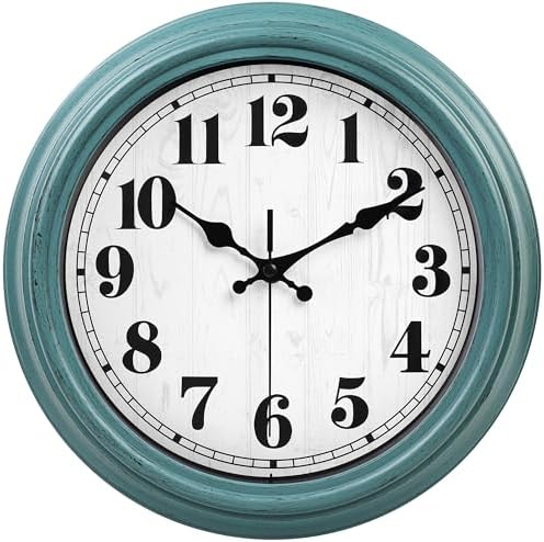 zyzamay 12 Inch Retro Wall Clock, Quartz Battery Operated Wall Clocks, by ZYZAMAY