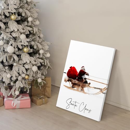 Framed Christmas Wall Art Set of 3, Santa Claus - Image 5