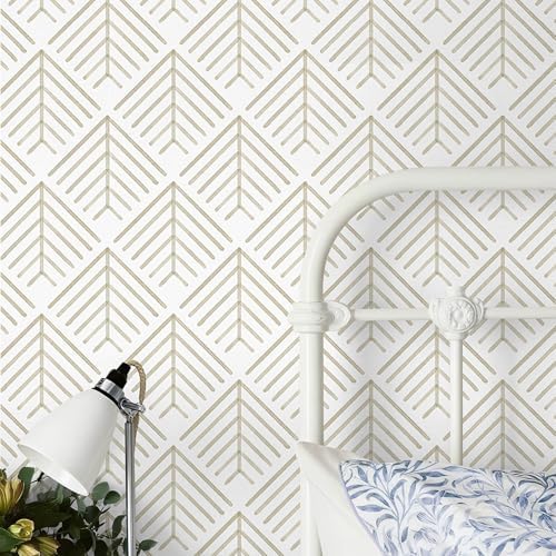 Heroad Boho Peel and Stick Wallpaper Beige Renter Friendly Wall Paper Peel and by HeroadBrand