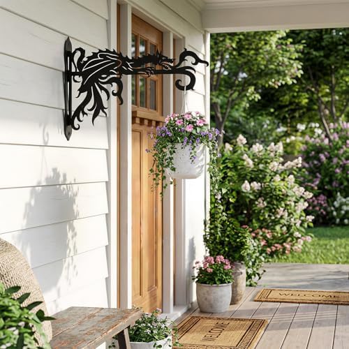 2 Pack-10inch Gothic Dragon Metal Wall Brackets - Image 4